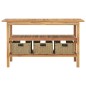 vidaXL Waschtisch mit Creme Marmorbecken Massivholz Teak vidaXL Waschtisch mit Creme Marmorbecken Massivholz Teak