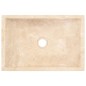 vidaXL Waschtisch mit Creme Marmorbecken Massivholz Teak vidaXL Waschtisch mit Creme Marmorbecken Massivholz Teak