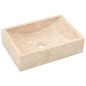 vidaXL Waschtisch mit Creme Marmorbecken Massivholz Teak vidaXL Waschtisch mit Creme Marmorbecken Massivholz Teak
