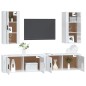 vidaXL 4-tlg. TV-Schrank-Set Hochglanz-Weiß Holzwerkstoff vidaXL 4-tlg. TV-Schrank-Set Hochglanz-Weiß Holzwerkstoff