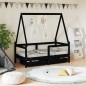 vidaXL Kinderbett mit Schubladen Schwarz 70x140 cm Massivholz Kiefer vidaXL Kinderbett mit Schubladen Schwarz 70x140 cm Massivholz Kiefer