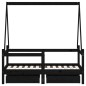 vidaXL Kinderbett mit Schubladen Schwarz 70x140 cm Massivholz Kiefer vidaXL Kinderbett mit Schubladen Schwarz 70x140 cm Massivholz Kiefer