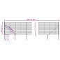 vidaXL Maschendrahtzaun mit Bodenhülsen Anthrazit 1x10 m vidaXL Maschendrahtzaun mit Bodenhülsen Anthrazit 1x10 m