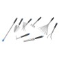 HI 8-tlg. Gartenwerkzeug-Set Silbern Metall HI 8-tlg. Gartenwerkzeug-Set Silbern Metall