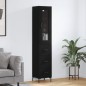 vidaXL Highboard Schwarz 34,5x34x180 cm Holzwerkstoff vidaXL Highboard Schwarz 34,5x34x180 cm Holzwerkstoff
