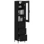vidaXL Highboard Schwarz 34,5x34x180 cm Holzwerkstoff vidaXL Highboard Schwarz 34,5x34x180 cm Holzwerkstoff
