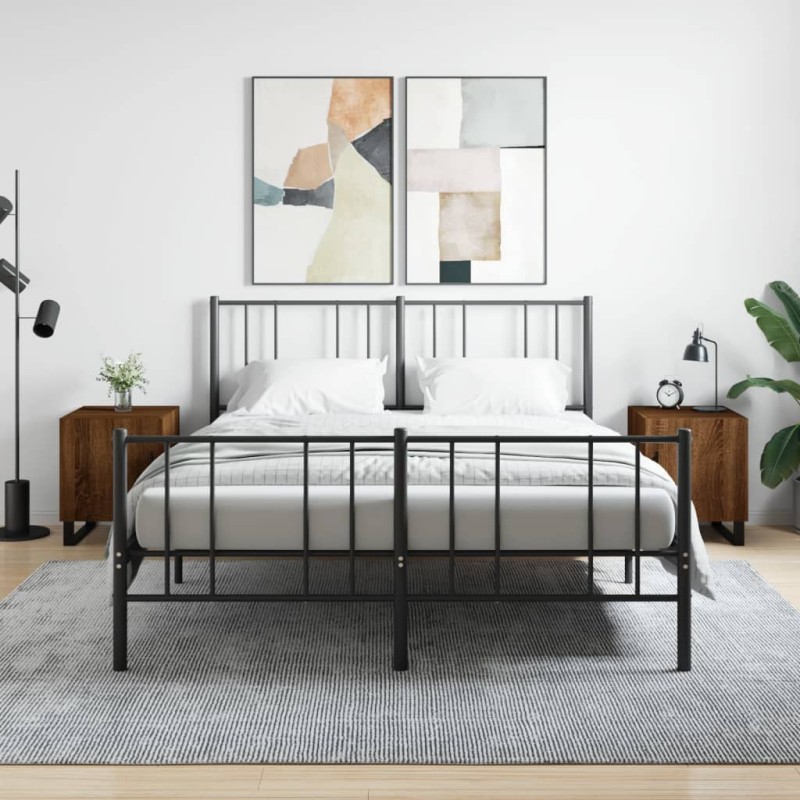 vidaXL Nachttische 2 Stk. Braun Eichen-Optik 40x40x50 cm Holzwerkstoff vidaXL Nachttische 2 Stk. Braun Eichen-Optik 40x40x50 cm Holzwerkstoff