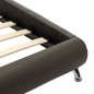 Bettgestell Grau Kunstleder 100 × 200 cm Bettgestell Grau Kunstleder 100 × 200 cm
