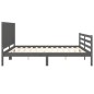 vidaXL Massivholzbett mit Kopfteil Grau 200x200 cm vidaXL Massivholzbett mit Kopfteil Grau 200x200 cm