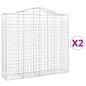 vidaXL Gabionen mit Hochbogen 2 Stk. 200x50x180/200cm Verzinktes Eisen vidaXL Gabionen mit Hochbogen 2 Stk. 200x50x180/200cm Verzinktes Eisen