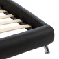 Bettgestell Schwarz Kunstleder 140×200 cm Bettgestell Schwarz Kunstleder 140×200 cm