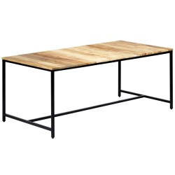 vidaXL Esstisch 180 x 90 x 75 cm Massives Raues Mangoholz