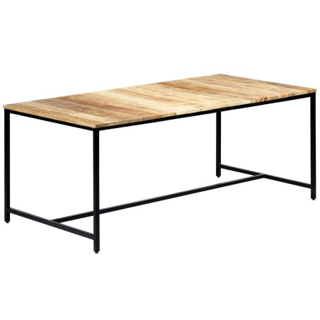 vidaXL Esstisch 180 x 90 x 75 cm Massives Raues Mangoholz