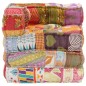 vidaXL Modularer Pouf Patchwork Stoff vidaXL Modularer Pouf Patchwork Stoff