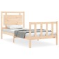 vidaXL Massivholzbett mit Kopfteil 90x190 cm vidaXL Massivholzbett mit Kopfteil 90x190 cm