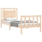 vidaXL Massivholzbett mit Kopfteil 90x190 cm vidaXL Massivholzbett mit Kopfteil 90x190 cm