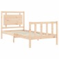 vidaXL Massivholzbett mit Kopfteil 90x190 cm vidaXL Massivholzbett mit Kopfteil 90x190 cm