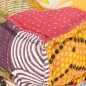 vidaXL Modularer Pouf Patchwork Stoff vidaXL Modularer Pouf Patchwork Stoff