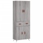 vidaXL Highboard Grau Sonoma 69,5x34x180 cm Holzwerkstoff vidaXL Highboard Grau Sonoma 69,5x34x180 cm Holzwerkstoff