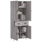 vidaXL Highboard Grau Sonoma 69,5x34x180 cm Holzwerkstoff vidaXL Highboard Grau Sonoma 69,5x34x180 cm Holzwerkstoff