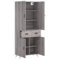 vidaXL Highboard Grau Sonoma 69,5x34x180 cm Holzwerkstoff vidaXL Highboard Grau Sonoma 69,5x34x180 cm Holzwerkstoff