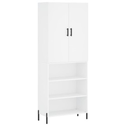 Highboard Weiß 69,5x34x180 cm Holzwerkstoff
