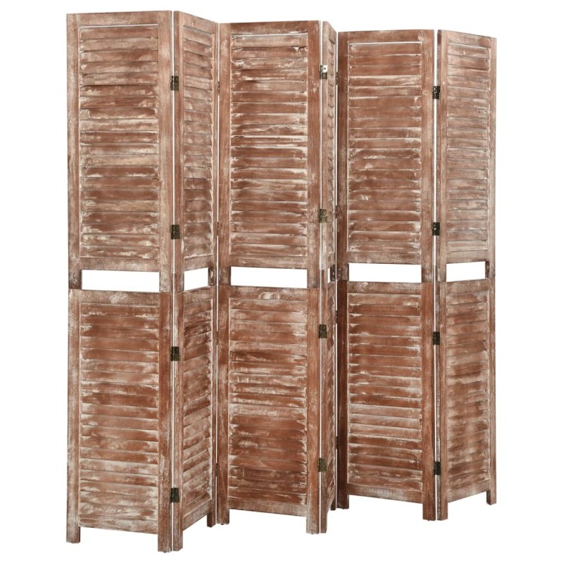 vidaXL 6-tlg. Raumteiler Braun 210x165 cm Massivholz Paulownia vidaXL 6-tlg. Raumteiler Braun 210x165 cm Massivholz Paulownia