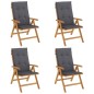 vidaXL Gartenstühle mit Kissen 4 Stk. Massivholz Teak vidaXL Gartenstühle mit Kissen 4 Stk. Massivholz Teak