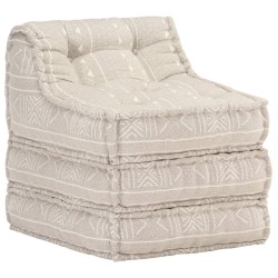 vidaXL Modularer Pouf Beige Stoff 