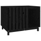 vidaXL Hundehütte Schwarz 100x70x72 cm Massivholz Kiefer vidaXL Hundehütte Schwarz 100x70x72 cm Massivholz Kiefer