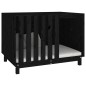 vidaXL Hundehütte Schwarz 100x70x72 cm Massivholz Kiefer vidaXL Hundehütte Schwarz 100x70x72 cm Massivholz Kiefer
