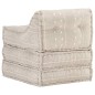 vidaXL Modularer Pouf Beige Stoff vidaXL Modularer Pouf Beige Stoff