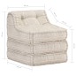 vidaXL Modularer Pouf Beige Stoff vidaXL Modularer Pouf Beige Stoff