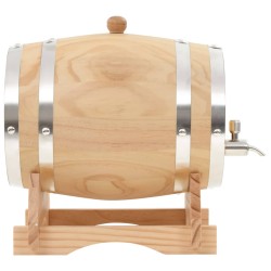 vidaXL Weinfass mit Hahn Kiefernholz Massiv 12 L