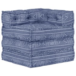 Modularer Pouf Indigo Stoff