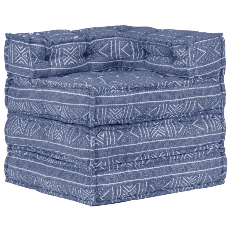 Modularer Pouf Indigo Stoff Modularer Pouf Indigo Stoff