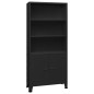 vidaXL Bücherregal im Industrie-Stil Schwarz 80x32x180 cm Stahl vidaXL Bücherregal im Industrie-Stil Schwarz 80x32x180 cm Stahl