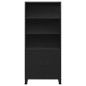vidaXL Bücherregal im Industrie-Stil Schwarz 80x32x180 cm Stahl vidaXL Bücherregal im Industrie-Stil Schwarz 80x32x180 cm Stahl