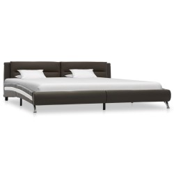 Bettgestell Grau Kunstleder 160 x 200 cm