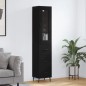 vidaXL Highboard Schwarz 34,5x34x180 cm Holzwerkstoff vidaXL Highboard Schwarz 34,5x34x180 cm Holzwerkstoff