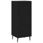 vidaXL Highboard Schwarz 34,5x34x180 cm Holzwerkstoff vidaXL Highboard Schwarz 34,5x34x180 cm Holzwerkstoff