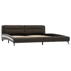Bettgestell Grau Kunstleder 160 x 200 cm