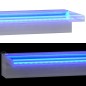 vidaXL Wasserfall-Element mit RGB LEDs Edelstahl 45 cm vidaXL Wasserfall-Element mit RGB LEDs Edelstahl 45 cm
