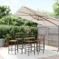 vidaXL 7-tlg. Gartenbar-Set Schwarz Poly Rattan & Massivholz Akazie vidaXL 7-tlg. Gartenbar-Set Schwarz Poly Rattan & Massivholz Akazie