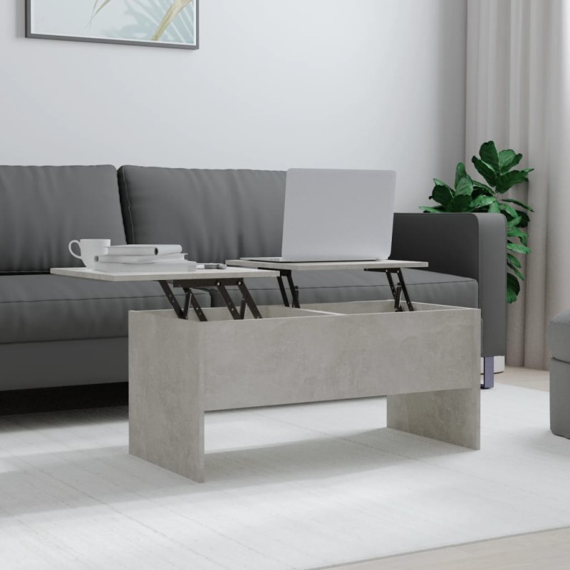 vidaXL Couchtisch Betongrau 102x50,5x46,5 cm Holzwerkstoff vidaXL Couchtisch Betongrau 102x50,5x46,5 cm Holzwerkstoff