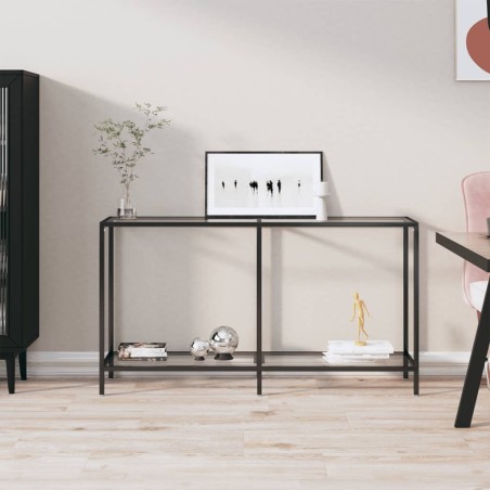 vidaXL Konsolentisch Transparent 140x35x75,5 cm Hartglas