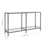 vidaXL Konsolentisch Transparent 140x35x75,5 cm Hartglas vidaXL Konsolentisch Transparent 140x35x75,5 cm Hartglas