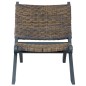 Relaxstuhl Grau Natur Kubu-Rattan und Massivholz Mahagoni Relaxstuhl Grau Natur Kubu-Rattan und Massivholz Mahagoni