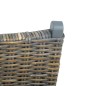 Relaxstuhl Grau Natur Kubu-Rattan und Massivholz Mahagoni Relaxstuhl Grau Natur Kubu-Rattan und Massivholz Mahagoni