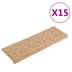 vidaXL Stufenmatten 15 Stk. 65x21x4 cm Golden